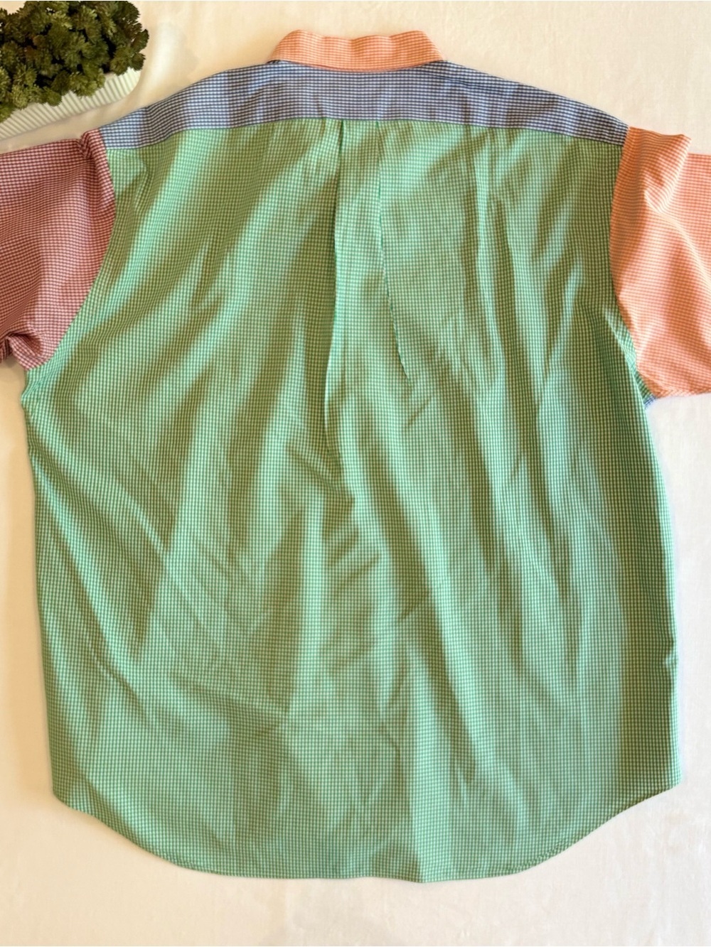 Vintage Polo by Ralph Lauren Multi-Color Gingham Short-Sleeve Shirt - Picture 5 of 7
